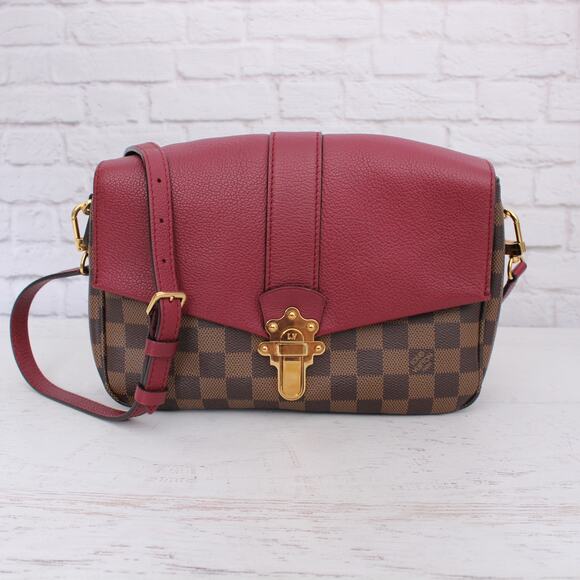 Louis Vuitton Clapton PM Damier Ebene Brown Crossbody Shoulder Purse C0007 - Picture 1 of 12
